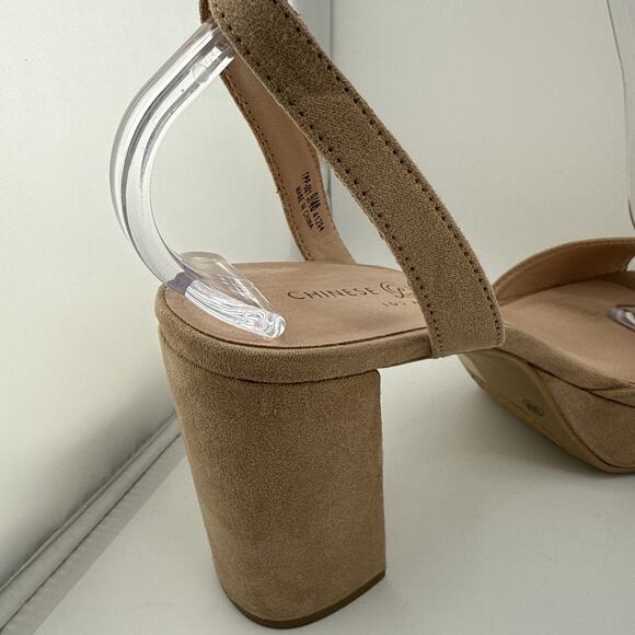 CHINESE LAUNDRY Theresa platform block heel sandal, Bone, BRAND Size 9 EUC - Picture 6 of 11